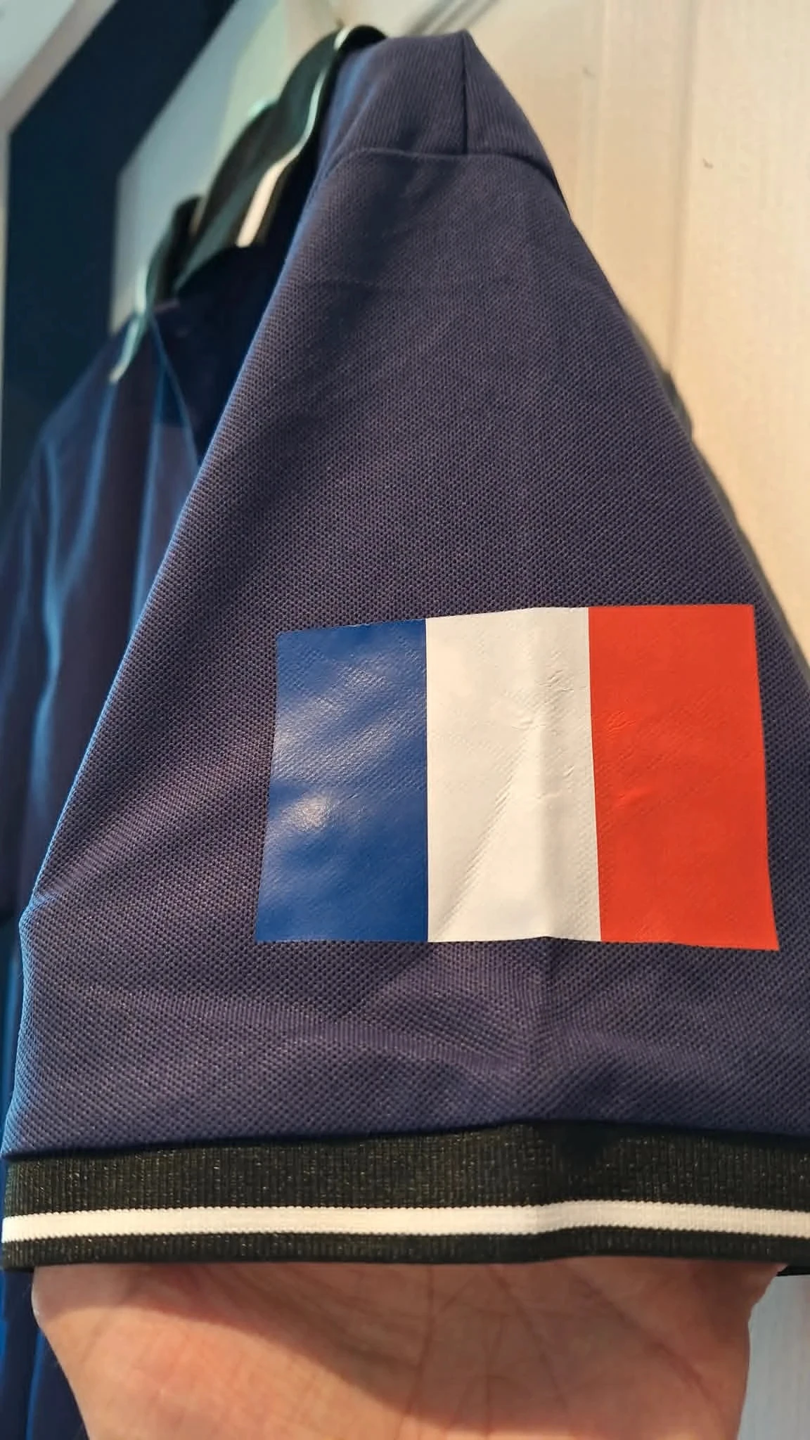 Navy blue polo, tricolor spirit. – photo 3